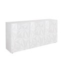 Glossy white kitchen buffet sideboard 3 doors Prisma Wh S Offers