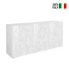 Glossy white kitchen buffet sideboard 3 doors Prisma Wh S On Sale