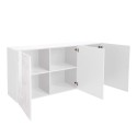 Glossy white kitchen buffet sideboard 3 doors Prisma Wh S Sale