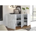 Glossy white kitchen buffet sideboard 3 doors Prisma Wh S Catalog