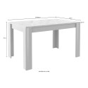 Extending dining room table gloss white 90x137-185cm Most Prisma Model