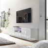 Modern TV stand 2 doors 1 drawer glossy white Alis Wh Prisma Promotion