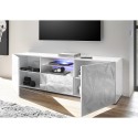 Modern TV stand 2 doors 1 drawer glossy white Alis Wh Prisma Discounts