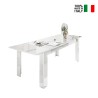 Extending dining room table gloss white 90x137-185cm Most Prisma On Sale