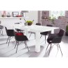 Extending dining room table gloss white 90x137-185cm Most Prisma Catalog