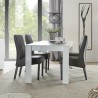 Living room dining table 180x90cm glossy white modern Athon Prisma Sale