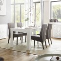 Living room dining table 180x90cm glossy white modern Athon Prisma Discounts
