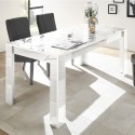 Living room dining table 180x90cm glossy white modern Athon Prisma Catalog