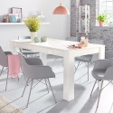 Living room dining table 180x90cm glossy white modern Athon Prisma Bulk Discounts