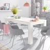 Living room dining table 180x90cm glossy white modern Athon Prisma Bulk Discounts