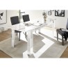Living room dining table 180x90cm glossy white modern Athon Prisma Model