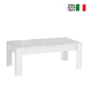 Low glossy white coffee coffee table 65x122cm Reef Prisma On Sale