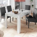 Extending wooden dining table 90x137-185cm glossy white Vigo Urbino Bulk Discounts