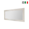 Living room mirror with white wooden frame 75x170cm Self Urbino On Sale