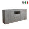 Modern living room sideboard 2 doors 2 drawers concrete grey Urbino Ct L On Sale