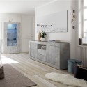 Modern living room sideboard 2 doors 2 drawers concrete grey Urbino Ct L Sale