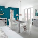 Modern dining table 90x137-185cm extendable concrete Fold Urbino Choice Of