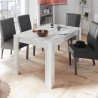 Extending wooden dining table 90x137-185cm glossy white Vigo Urbino On Sale