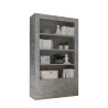 Living room bookcase office 2 doors 3 shelves concrete Wally Ct Offers