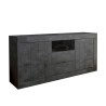 Modern Black Sideboard Cabinet for Living Room with 2 Doors and 2 Drawers Urbino Ox L Offers