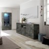 Modern Black Sideboard Cabinet for Living Room with 2 Doors and 2 Drawers Urbino Ox L Sale