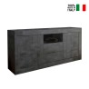Modern Black Sideboard Cabinet for Living Room with 2 Doors and 2 Drawers Urbino Ox L On Sale