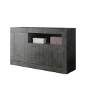 Urbino Ox M Modern Black Buffet Cabinet, 3 Doors, Living Room Offers
