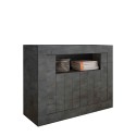 Sideboard living room modern black sideboard 2 doors 110cm Minus Ox Urbino Offers