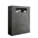 Black sideboard 2 doors living room modern 144cm high Sior Ox Urbino Offers