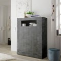 Black Sideboard with 2 Doors for Modern Living Room, 144cm Tall - Sior Ox Urbino Promotion
