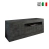 Black TV stand unit 138cm 3 doors modern living room Jaor Ox Urbino On Sale
