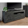 Black TV stand unit 138cm 3 doors modern living room Jaor Ox Urbino Sale