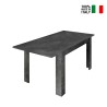 Modern design extending table 90x137-185cm wood black Diogo Urbino On Sale
