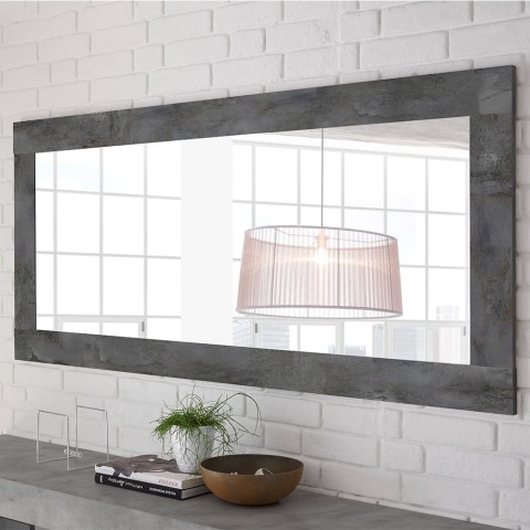 Modern wall mirror frame 75x170cm wood black Moment Urbino Promotion