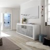 Living room sideboard 2 doors 2 drawers glossy white cement Doppel LBC Sale