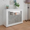 Modern sideboard 2 doors 110cm glossy white cement Minus BC Sale