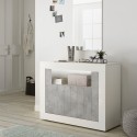 Modern sideboard 2 doors 110cm glossy white cement Minus BC Discounts