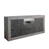 Modern living room sideboard concrete black 2 doors 2 drawers Doppel LCX Offers