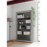 Bookcase 3 shelves 2 doors modern concrete grey black Wally CX Sale