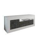 Modern design TV cabinet 138cm 3 doors glossy white black Jaor BX Offers