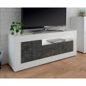 Modern design TV cabinet 138cm 3 doors glossy white black Jaor BX Sale