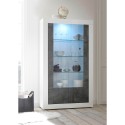 Design showcase 2 doors 110x191cm living room glossy white black Dern BX Sale