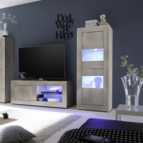 Modern wooden living room showcase 61x162cm Nina Pc Basic Promotion