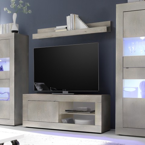 Mobile TV stand 140cm modern wooden base with Diver Pc Basic door. Promotion