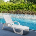 Stock 20 plastic sunbeds sun lounger wheels garden swimming pool Zanzibar Offers