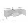 Tecum Ct Dama Cement Chess Design TV Stand with 2 Doors and Drawer Catalog