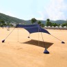 Portable sunshade beach tent UV protection fabric 2,3 x 2,3 m Formentera Cost