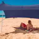 Portable sunshade beach tent UV protection fabric 2,3 x 2,3 m Formentera Offers