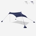 Portable sunshade beach tent UV protection fabric 2,3 x 2,3 m Formentera Promotion