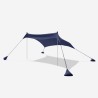 Portable sunshade beach tent UV protection fabric 2,3 x 2,3 m Formentera Discounts